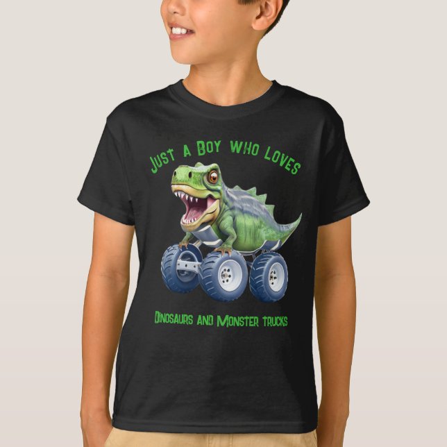 Camiseta Camión monstruo de Dinosauria (Anverso)