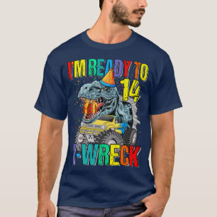 Camiseta Camión Monstruo De Dinosaurio 14 Preparado Para El