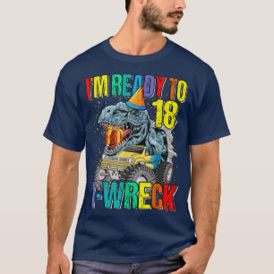 Camiseta Camión Monstruo De Dinosaurio 18 Preparado Para El