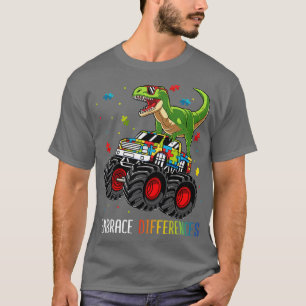 Camiseta Camión Monstruo de Dinosaurio adopta diferencias a