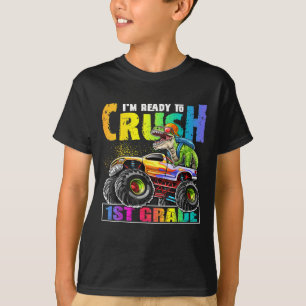 Camiseta Camión Monstruo de Dinosaurio de primer grado