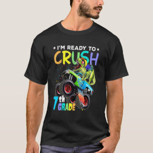 Camiseta Camión Monstruo De Dinosaurio De Séptimo Grado Que