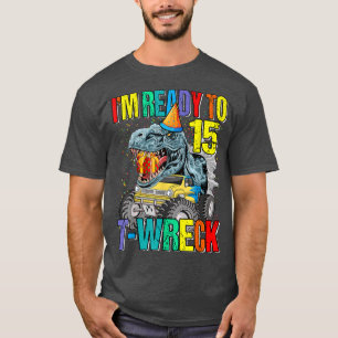 Camiseta Camión Monstruo De Dinosaurios 15 Preparado Para E