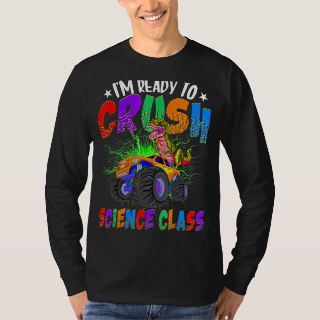 Camiseta Camión Monstruo de Dinosaurios Crush Science (Anverso)