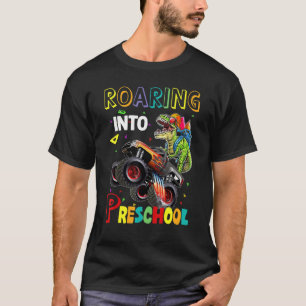 Camiseta Camión Monstruo De Dinosaurios De Enseñanza Preesc