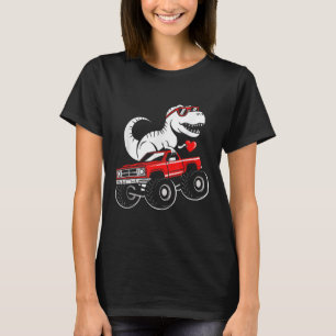 Camiseta Camión Monstruo de Dinosaurios día de San Valentín