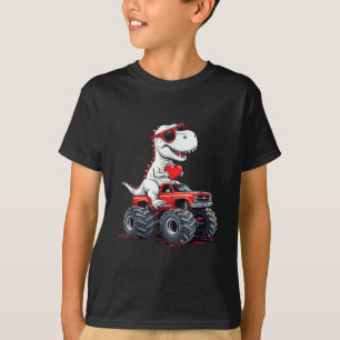 Camiseta Camión Monstruo De Dinosaurios día de San Valentín