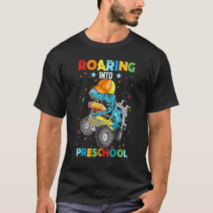 Camiseta Camión monstruo de dinosaurios en el preescolar de