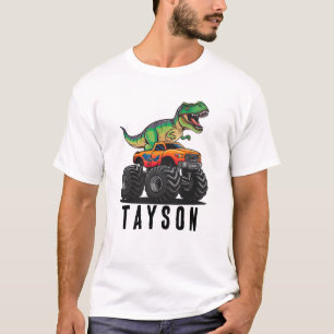 Camiseta Camión Monstruo de Dinosaurios T-Rex