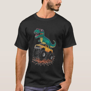 Camiseta Camión Monstruo de Dinosaurios T Rex