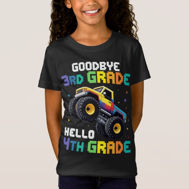 Camiseta Camión Monstruo de Graduación de 3º Grado (Anverso)