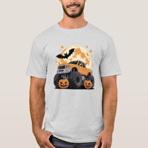 Camiseta Camión Monstruo de Halloween Jack-o'-Lanterns y Mu