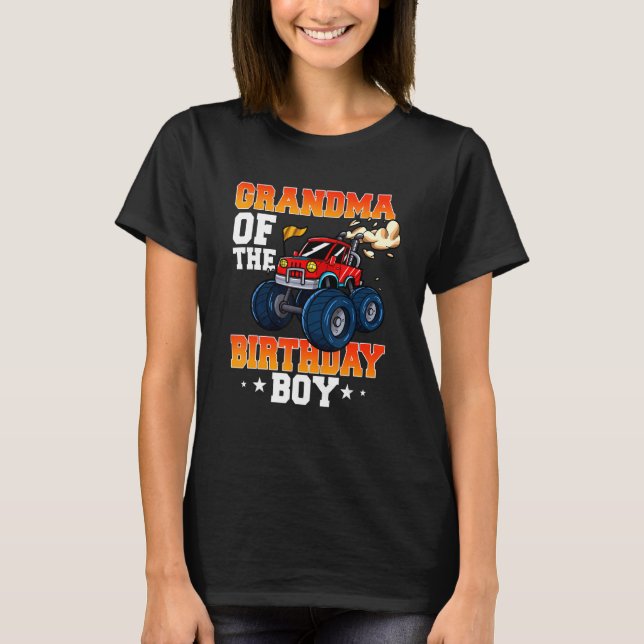 Camiseta Camión Monstruo De La Abuela Del Niño Nacido (Anverso)