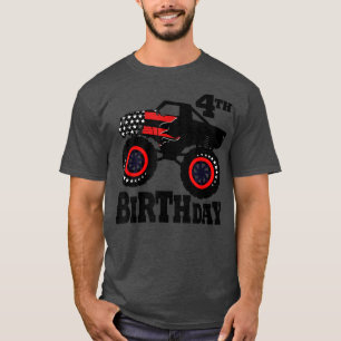 Camiseta Camión Monstruo de la Bandera Americana 631J Cumpl