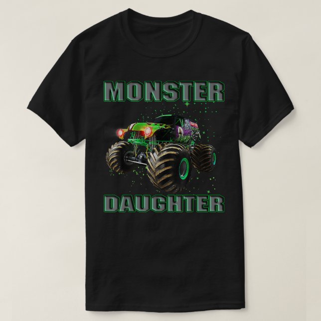 Camiseta Camión Monstruo de la Hija de Monstruo es mi Jam T (Diseño del anverso)
