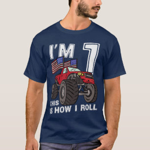 Camiseta Camión Monstruo de Niño de 1 Años Primer Cumpleaño