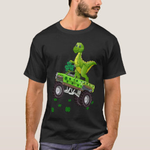 Camiseta Camión Monstruo Dinosaurio Trex St Patricks Day Bo