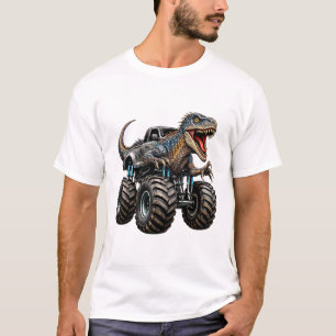 Camiseta Camión Monstruo Dinosaurio Velociraptor
