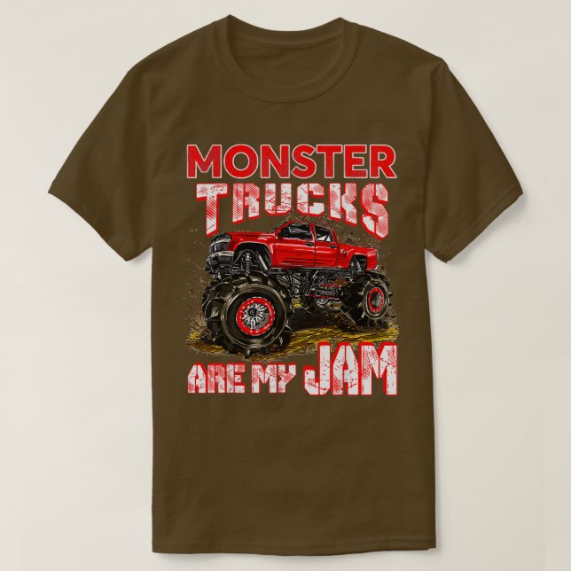 Camiseta Camión Monstruo Es Mi Jam Para Los Amantes Del Cam (Diseño del anverso)