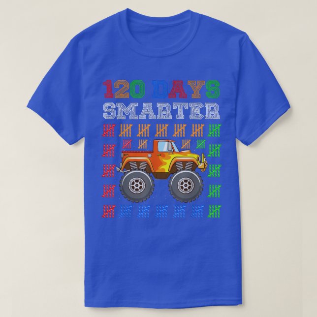 Camiseta Camión Monstruo escolar 120 días Sm para niños 120 (Diseño del anverso)