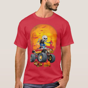 Camiseta Camión Monstruo Esqueleto Caramelo Lunar Niño de 1
