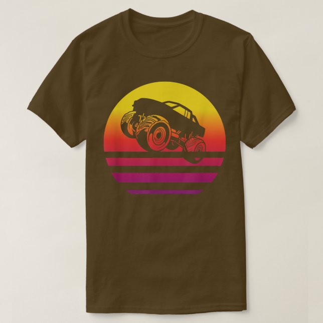 Camiseta Camión Monstruo Estilo Retro Vintage2131 (Diseño del anverso)