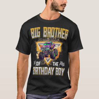 Camiseta Camión Monstruo Hermano Mayor Del Cumpleaños