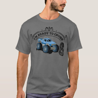 Camiseta Camión Monstruo Infantil 8º cumpleaños Gracioso re