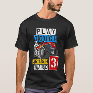 Camiseta Camión Monstruo Infantil Jugador de Cumpleaños Tou
