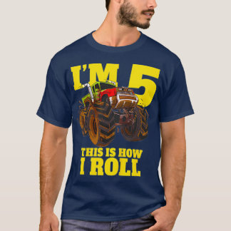 Camiseta Camión Monstruo Infantil Niño Niño Niño Niño De 5 