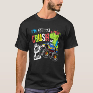 Camiseta Camión Monstruo Infantil Segundo Cumpleaños 2 Años