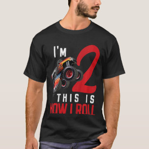 Camiseta Camión Monstruo Infantil Segundo Cumpleaños Así Es