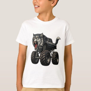 Camiseta Camión Monstruo Lobo Salvaje