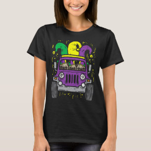 Camiseta Camión Monstruo Mardi Gras Jester Carnival Dog O