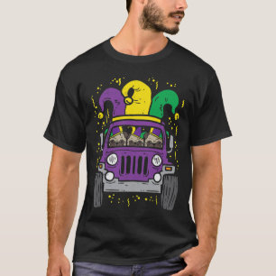 Camiseta Camión Monstruo Mardi Gras Jester Carnival Dog O