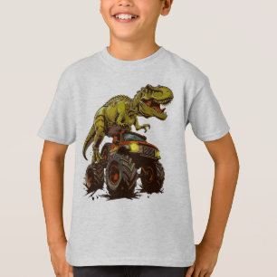 Camiseta Camión Monstruo Monstruo de Dinosaurios