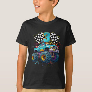 Camiseta Camión Monstruo Niño 3 Años Cumpleaños Impresionan