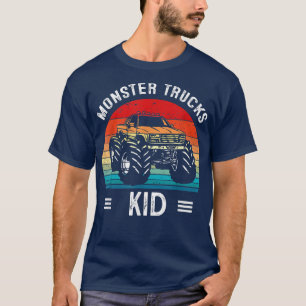 Camiseta Camión Monstruo Niños Retro Antiguo Camión Monstru