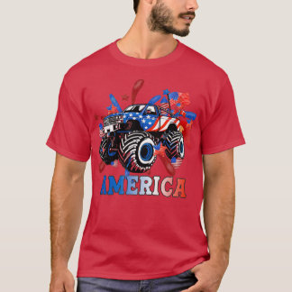 Camiseta Camión Monstruo Norteamericano 4 de julio de 2014