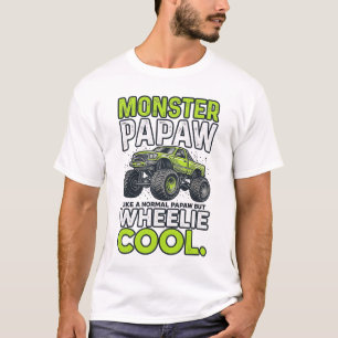 Camiseta Camión Monstruo Papá Wheelie Genial Divertido Dise