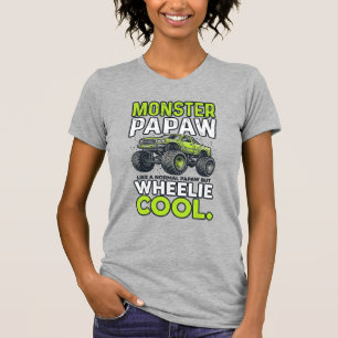 Camiseta Camión Monstruo Papá Wheelie Genial Divertido Dise