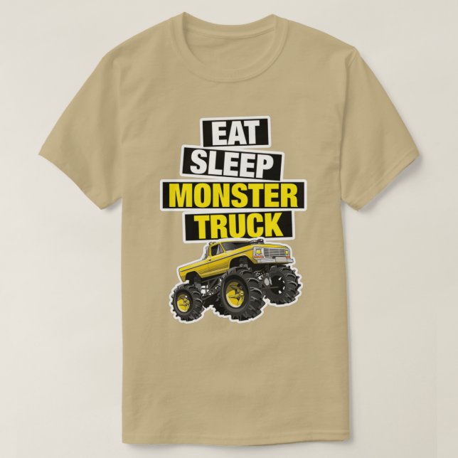 Camiseta Camión monstruo para dormir para niños y chicas (Diseño del anverso)