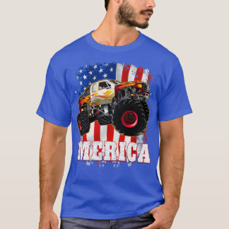 Camiseta Camión Monstruo Patriótico de los Estados Unidos 2
