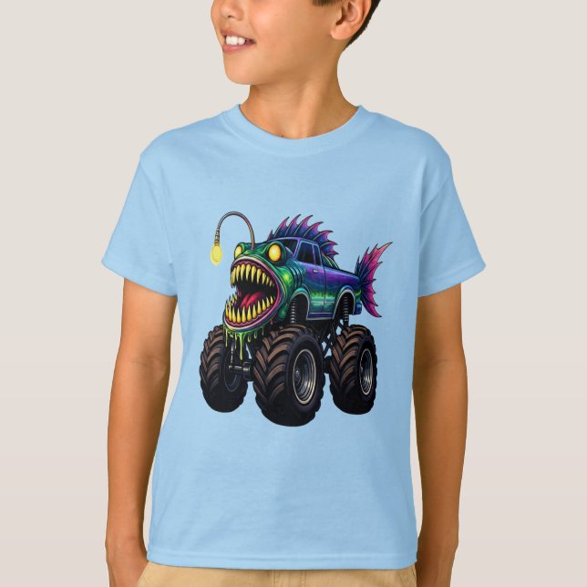 Camiseta Camión Monstruo Pejesapo (Anverso)