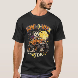 Camiseta Camión Monstruo Perro de Halloween