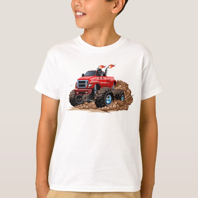 Camiseta camión monstruo personalizado (Anverso)