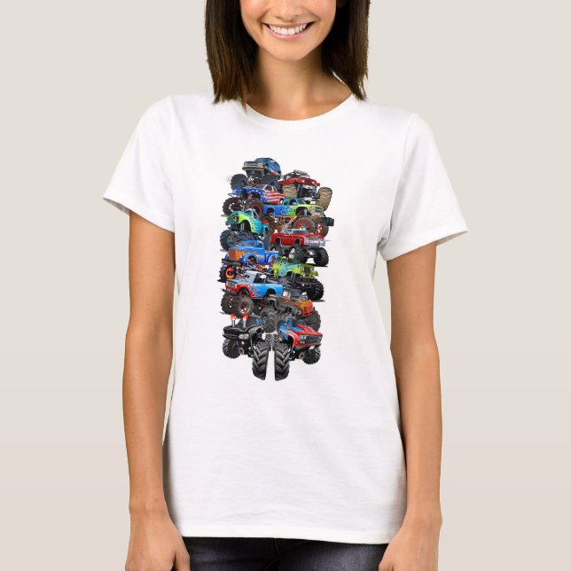 Camiseta camión monstruo personalizado (Anverso)