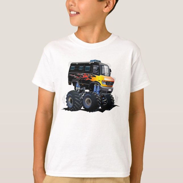 Camiseta camión monstruo personalizado (Anverso)