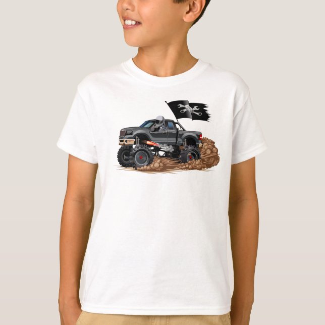 Camiseta camión monstruo personalizado (Anverso)