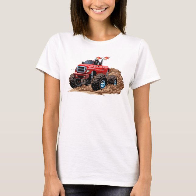 Camiseta camión monstruo personalizado (Anverso)